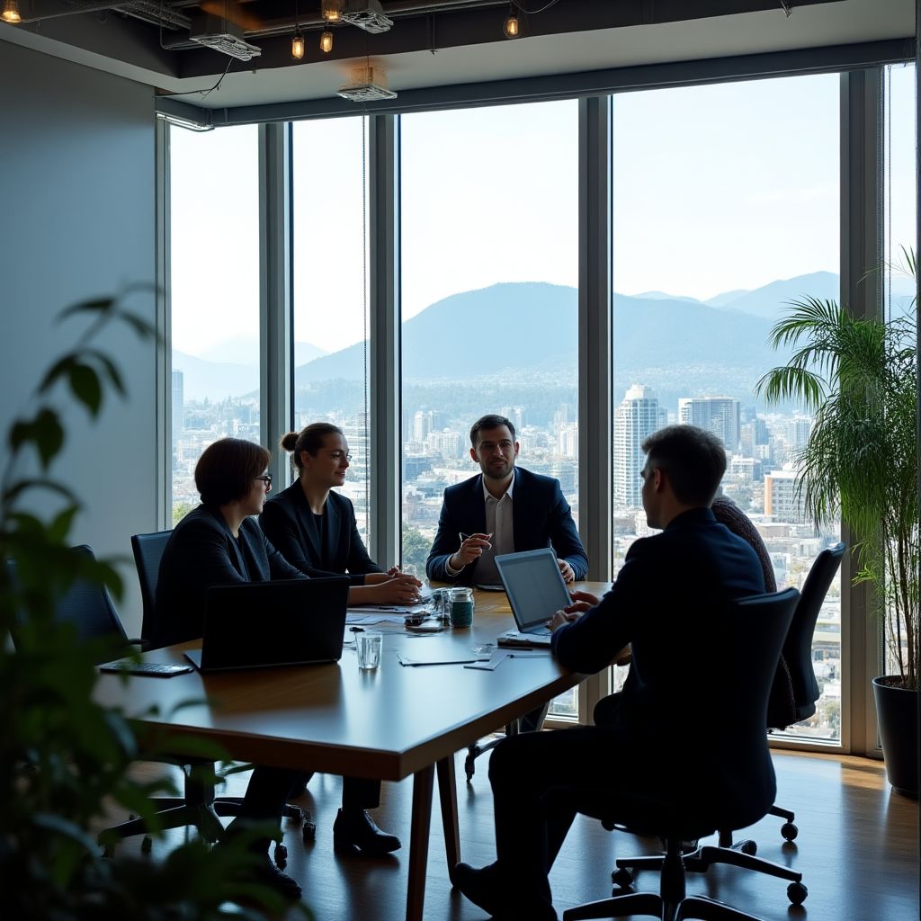 PrysingZX team collaborating in modern office