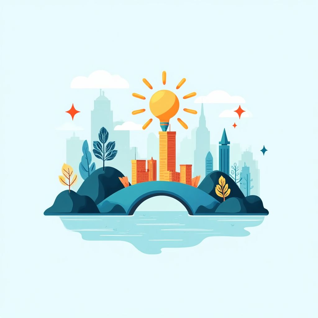 Innovation bridge icon